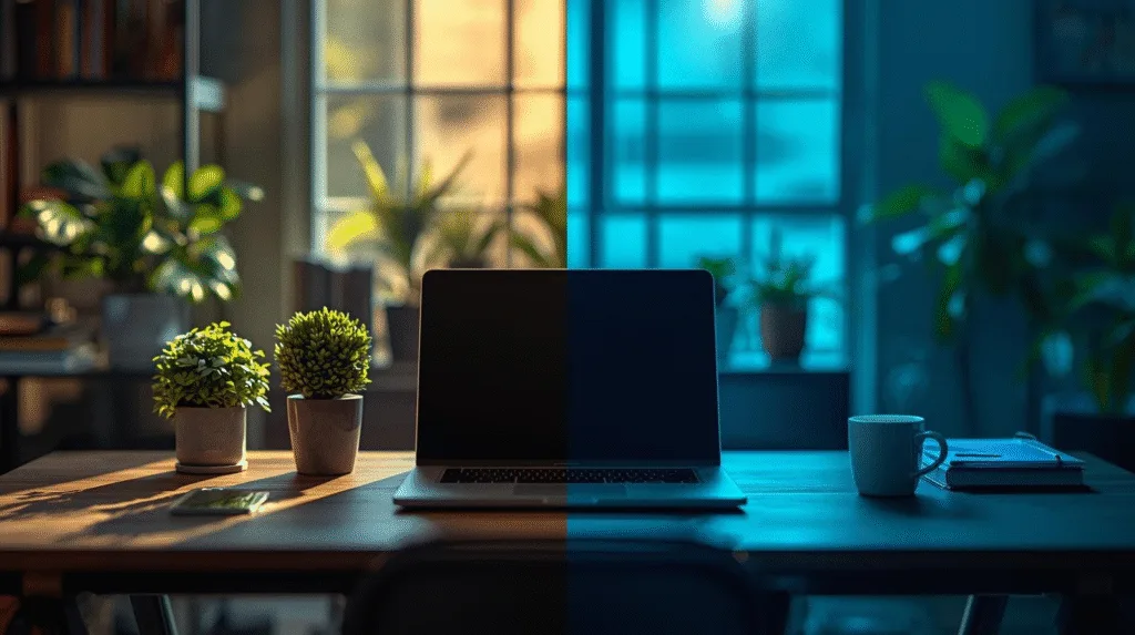 iluminação home office