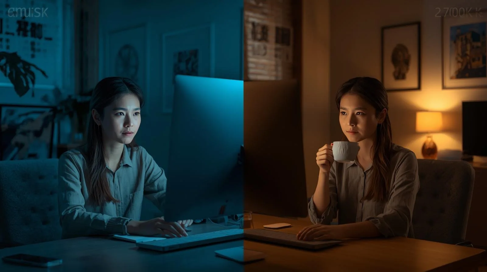 iluminação home office