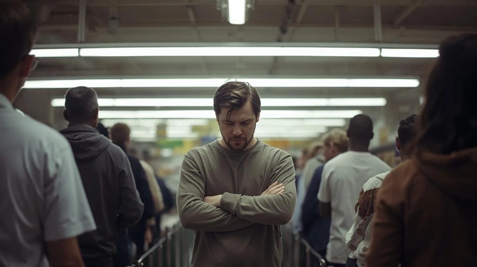 Homem com sinal visível de Transtorno do Processamento Sensorial