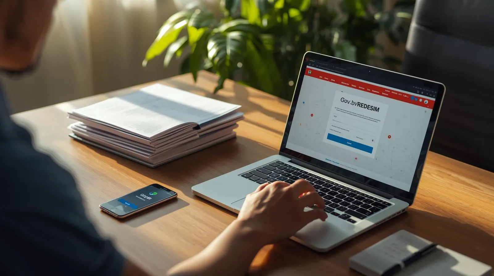 Jovem fazendo seu cadastro de CNJP