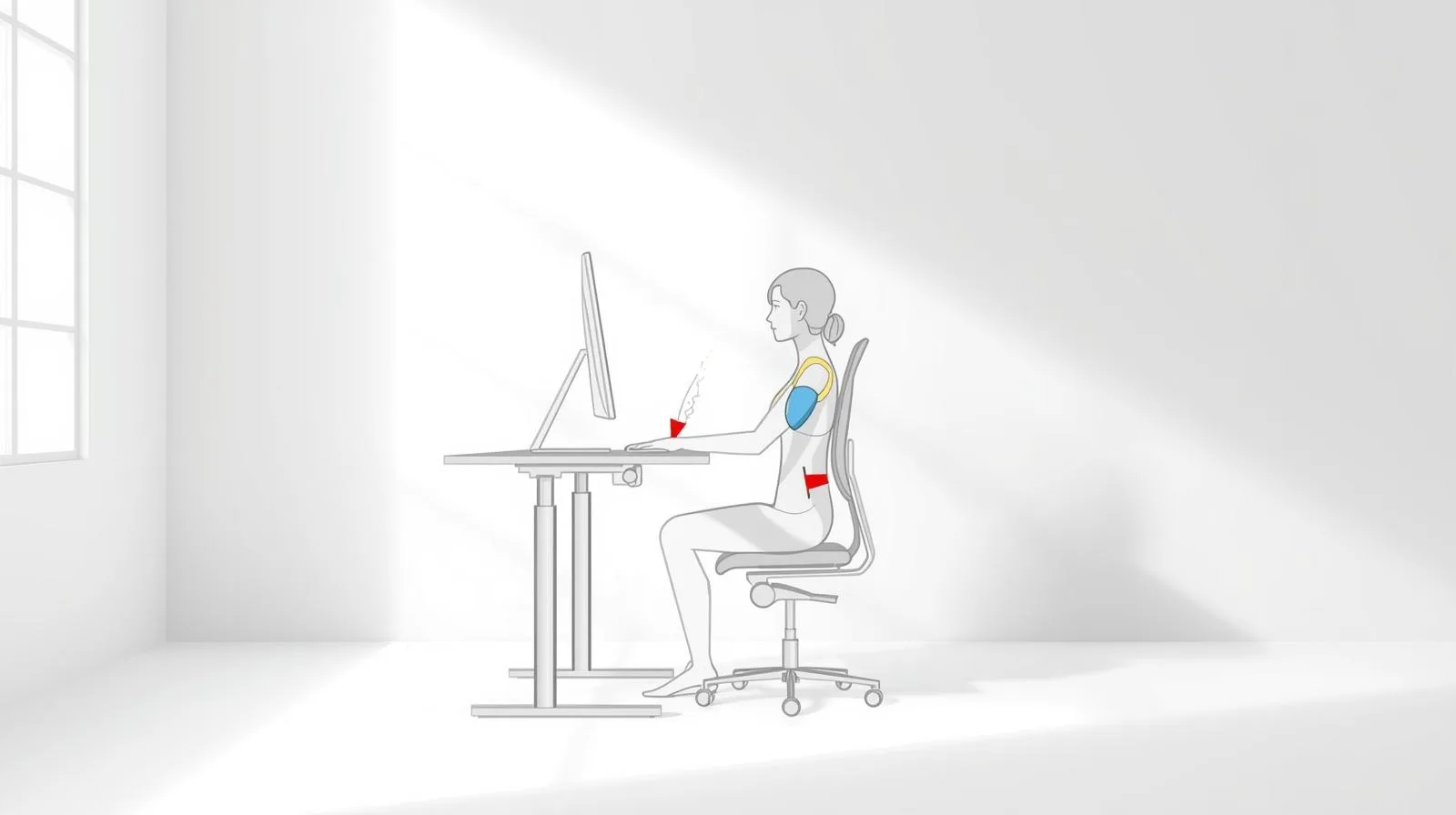 Postura ideal para trabalhar no Computador no dia a dia