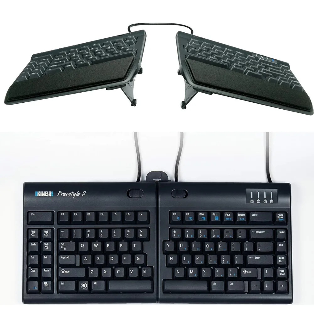 Teclado Preto Separado Kinesis Freestyle 2