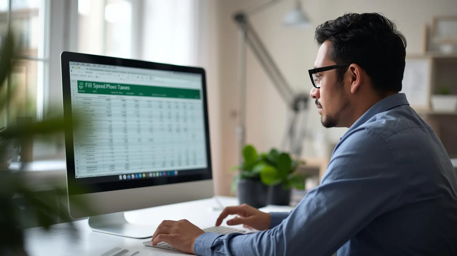Empreendedor montando sua planilha para auxiliar na declaração do imposto.