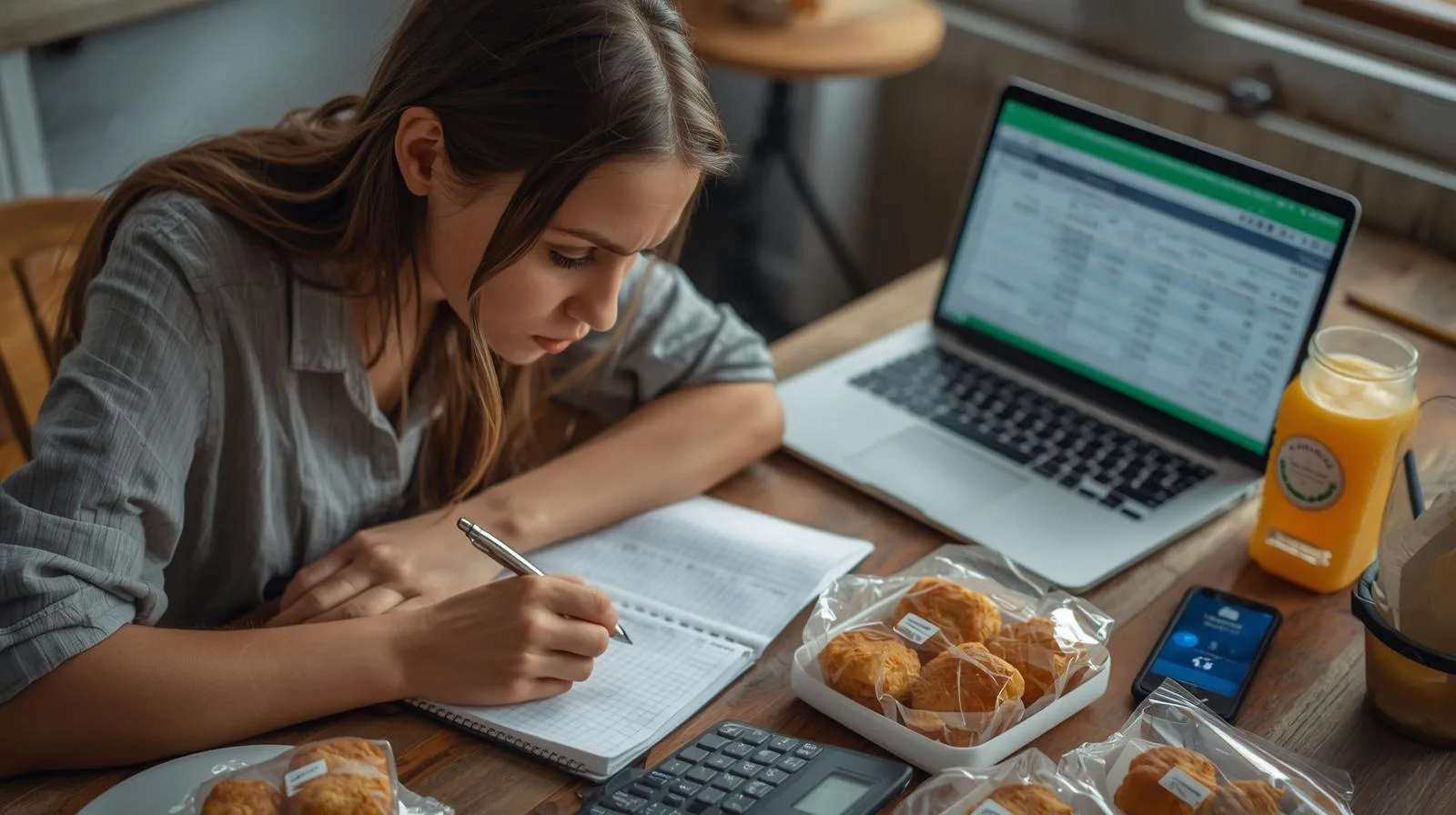 empreendedora fazendo precificação | Créditos: Portal Vou De Home