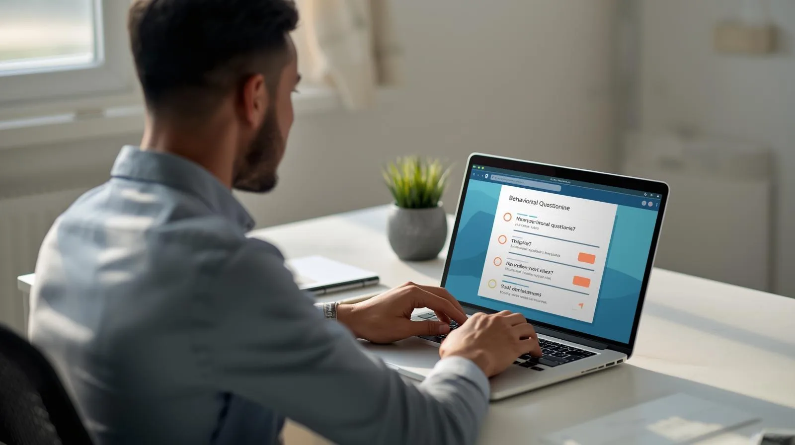 Profissional do home-office no ambiente de trabalho