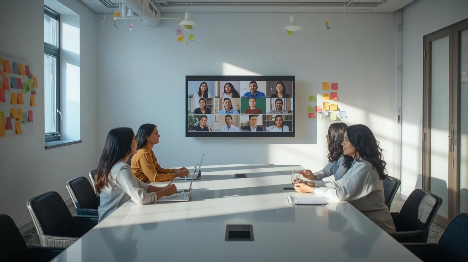 Sala de Reunião de trabalho híbrido