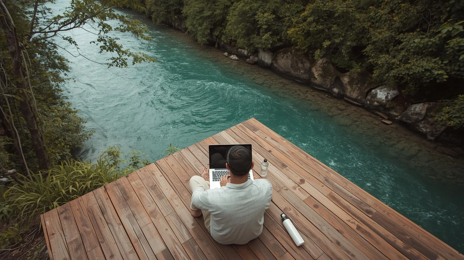 Em Bonito, o escritório tem vista para rios transparentes. Aqui, mergulhar em cachoeiras é tão importante quanto responder e-mails.