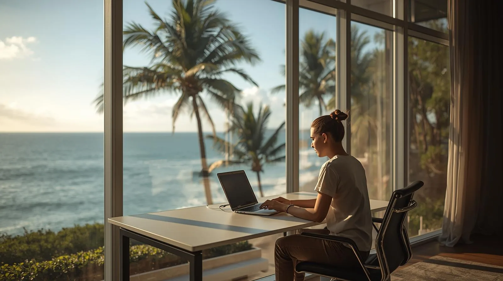 Em Floripa, trabalho e praia coexistem. Com 40+ praias, fibra óptica e comunidade vibrante, a Ilha da Magia é o epicentro do nomadismo digital no Brasil.