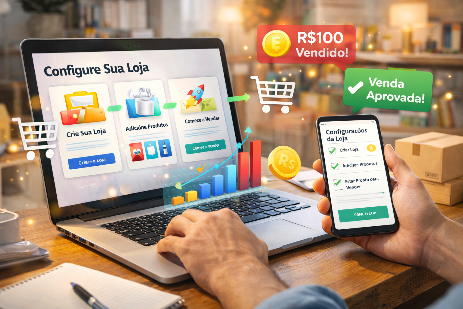 configurando loja no TikTok Shop | Créditos: Portal Vou De Home