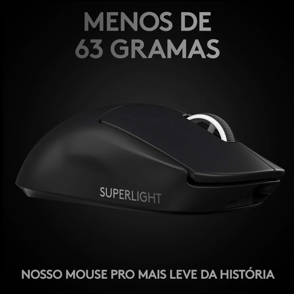 Mouse Gamer Sem Fio Logitech G PRO X SUPERLIGHT