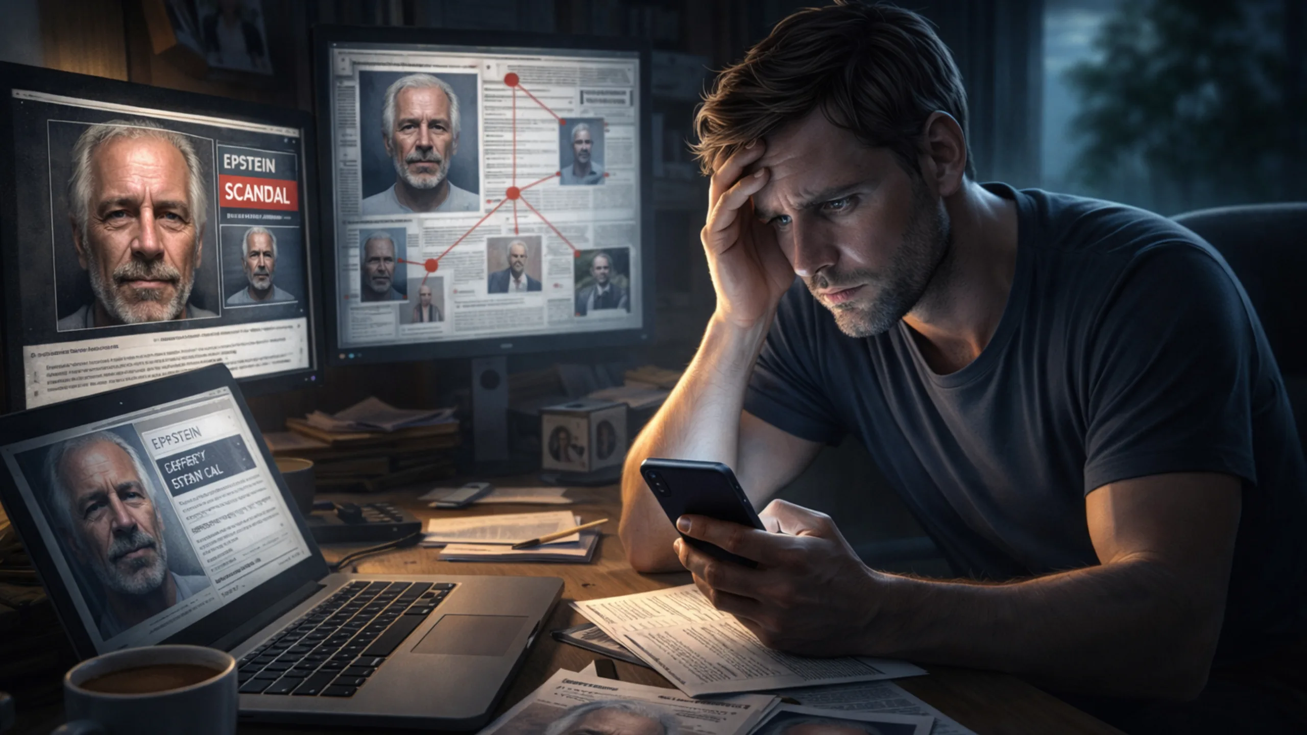 Representação do doomscrolling