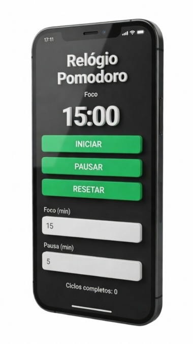 Relógio Pomodoro - Home Office - Vou de home
