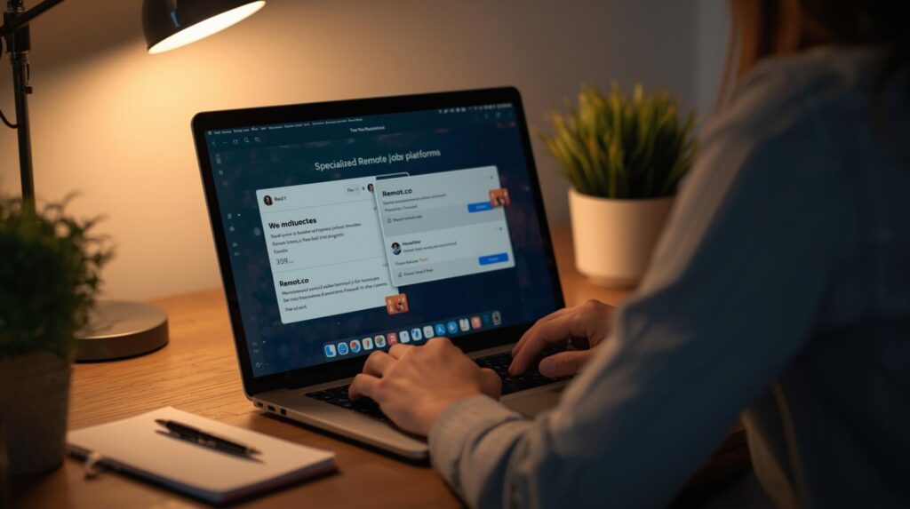 Esqueça sites genéricos. Vá onde as empresas remotas publicam vagas reais — e ative alertas para ser dos primeiros.