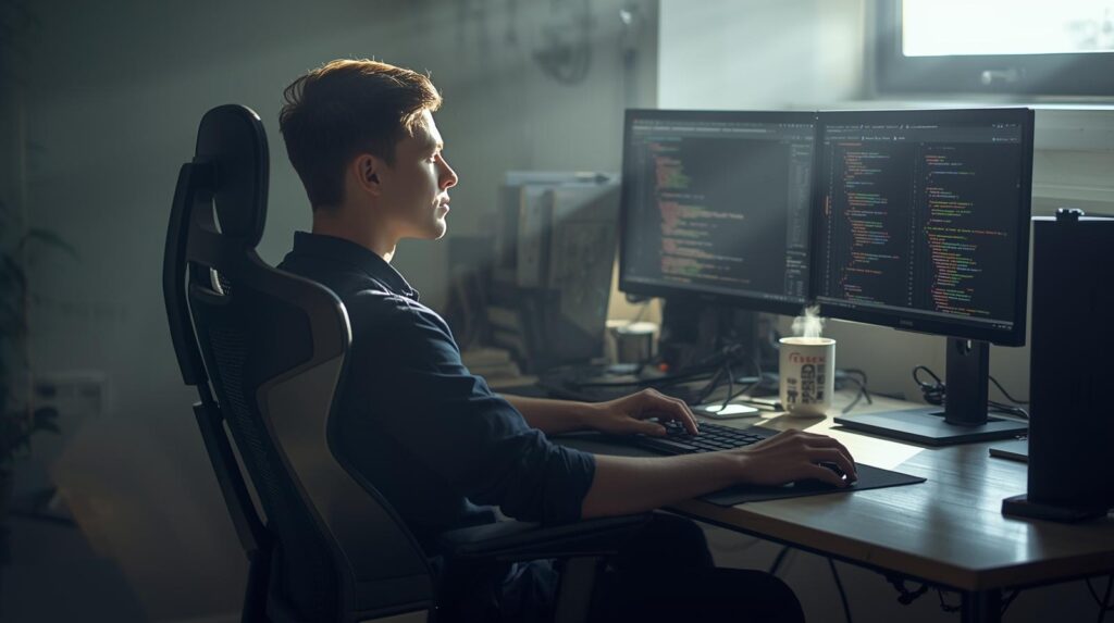 Quando seu corpo está em silêncio, sua mente entra em fluxo. A cadeira ergonômica elimina distrações físicas — e libera foco puro.