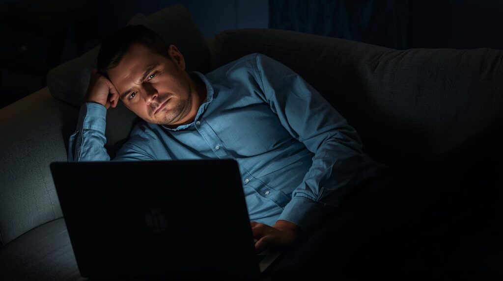 Trabalhar no sofá ou na cama afunda o corpo e sobrecarrega o cóccix. Conforto momentâneo vira dor crônica.