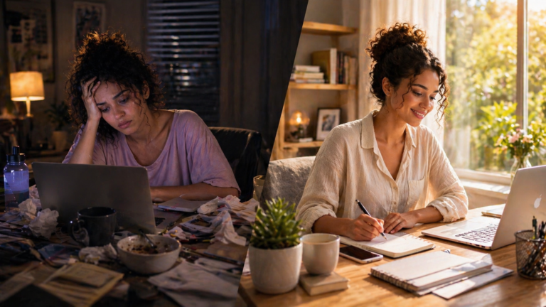 pijama ou roupa de trabalho no home office? os impactos reais no cérebro e na rotina | Crédito: Portal Vou De Home