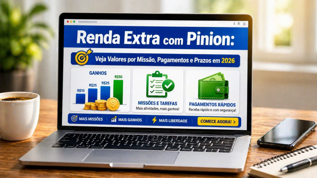 renda extra com PiniOn | Créditos: Portal Vou De Home