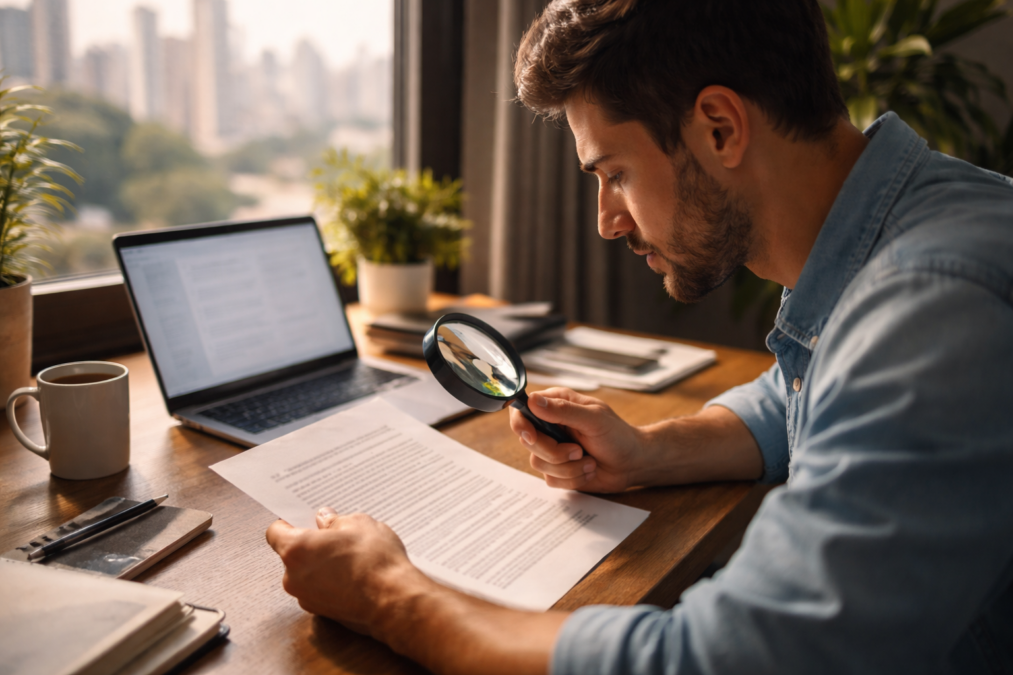 analisando contrato: o que você não pode ignorar antes de aceitar vaga home office — imagem gerada com apoio de I.A.