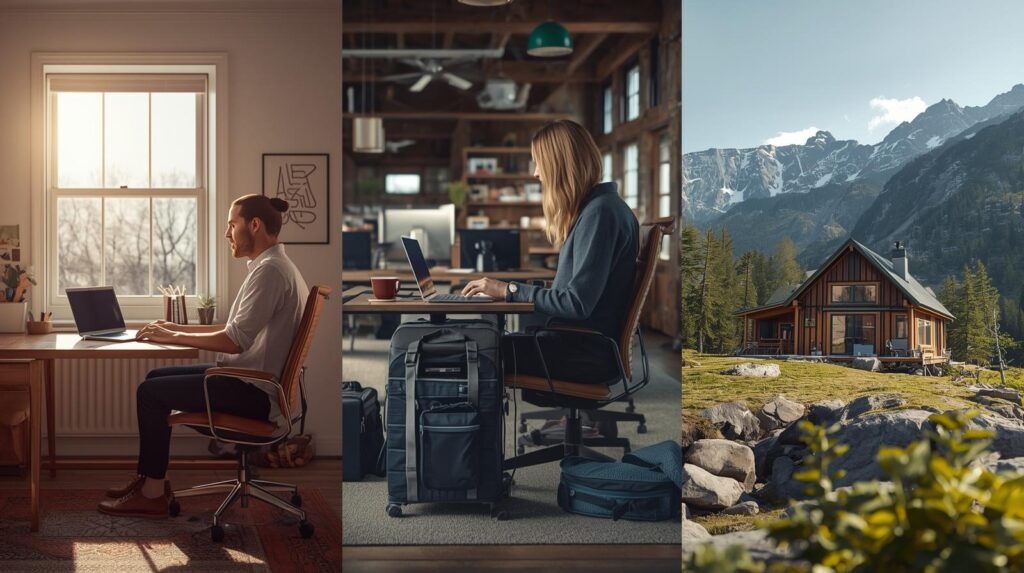 Quem vive o trabalho remoto escolhe o cenário. Criatividade floresce quando o ambiente muda — não quando se repete.