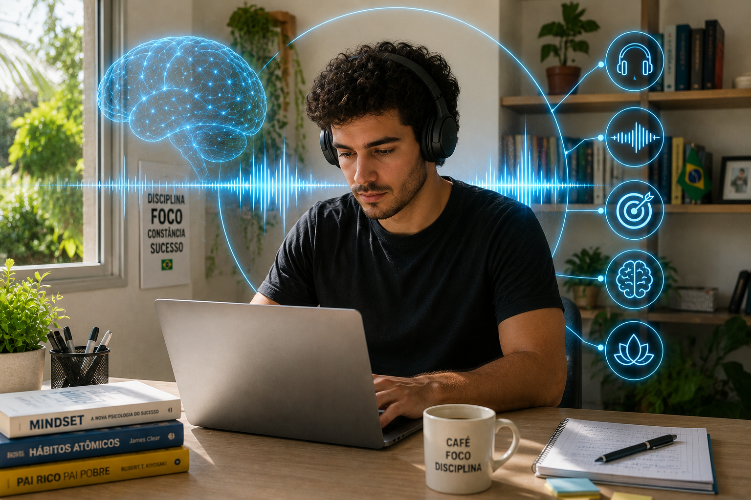nível de som ideal para trabalhar com foco em home office | Crédito: Portal Vou De Home