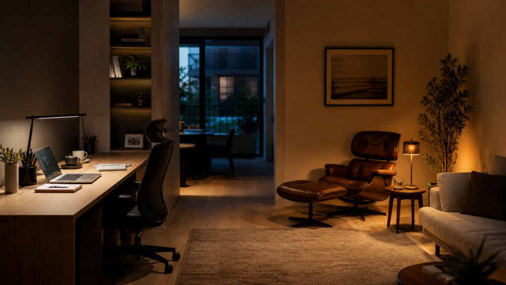 Iluminação em home office