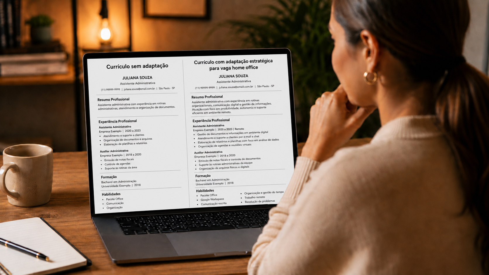 currículo adaptado para vaga home office | Créditos: Portal Vou De Home