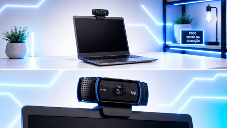 Webcam Logitech C920s vale a pena? | Créditos: Portal Vou De Home