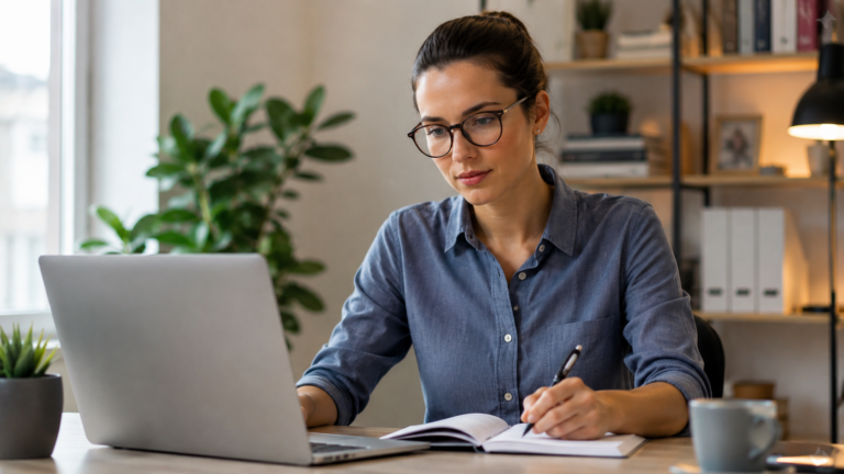 recrutadora avaliando habilidades emocionais para trabalhar home office | Créditos: Portal Vou De Home