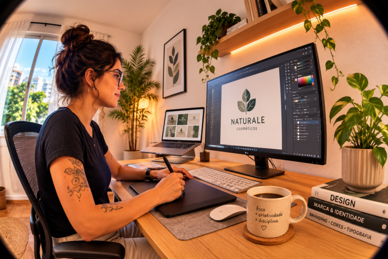 Designer Home Office | Créditos: Portal Vou De Home