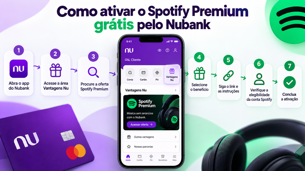 Nubank libera 3 meses de Spotify Premium grátis